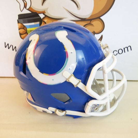 Indianapolis Colts Custom Mini Helmet Crucial Catch Themed Blue