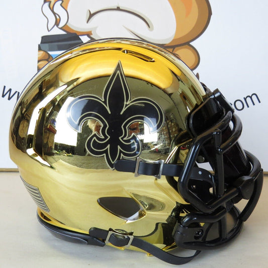 New Orleans Saints Custom Mini Helmet Gold Chrome