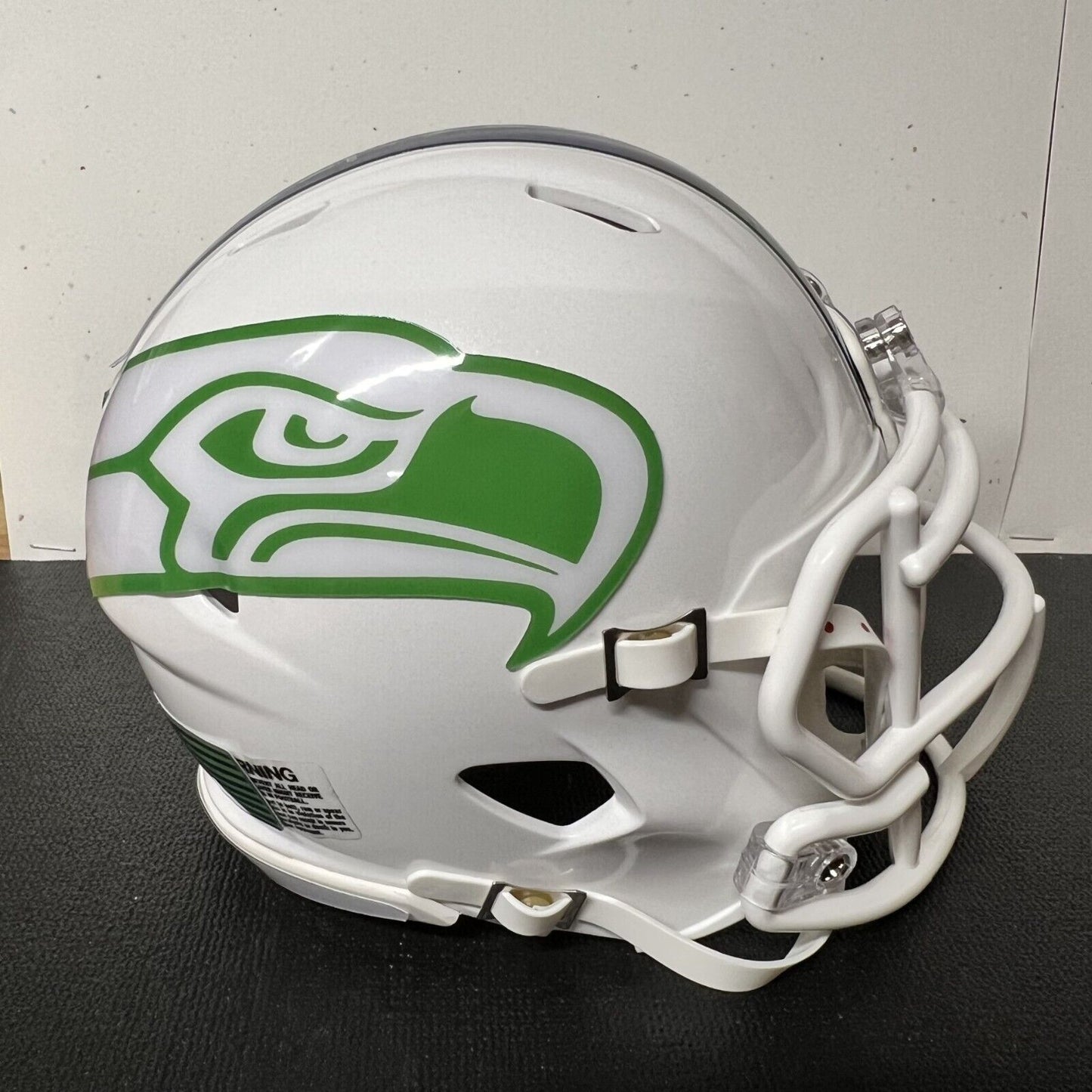 Seattle Seahawks Custom Mini Helmet Alternate decals on White