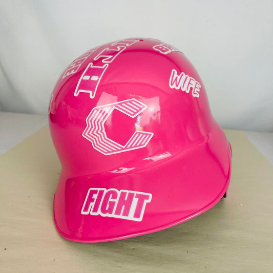 Cincinnati Reds Custom Authentic Batting Helmet - BCA Breast Cancer Awareness