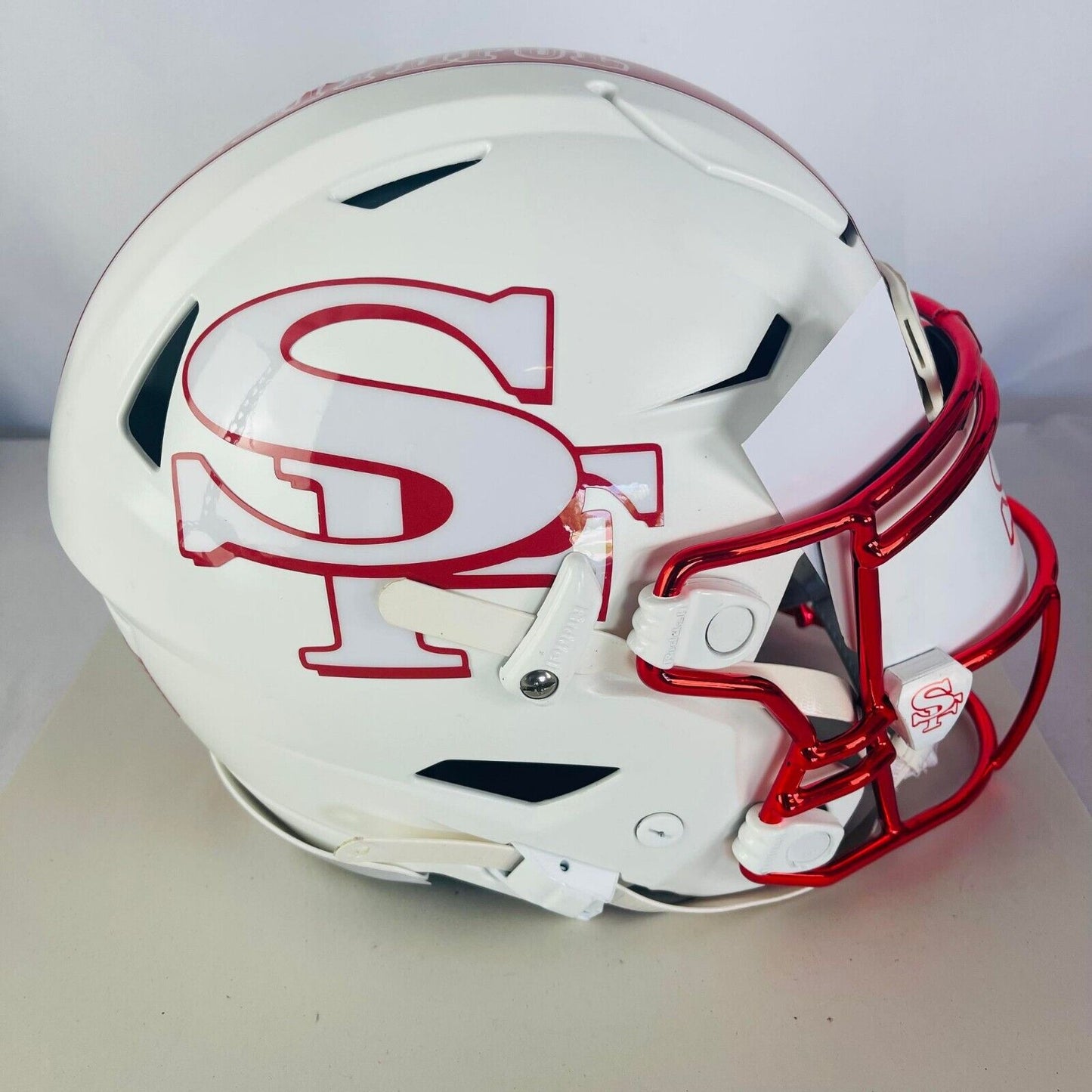 San Francisco 49er Custom Speedflex Helmet White Glow in the Dark Visor