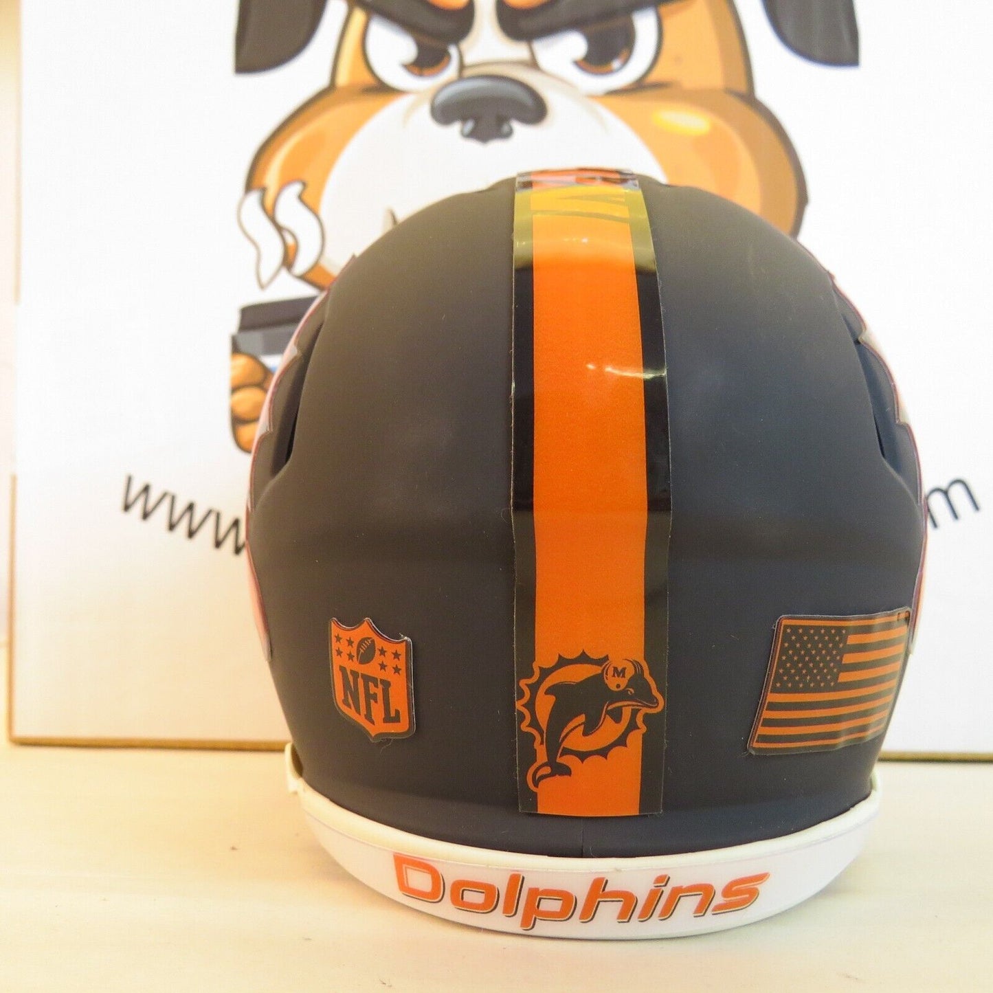 Miami Dolphins Custom Mini Helmet Matte Black