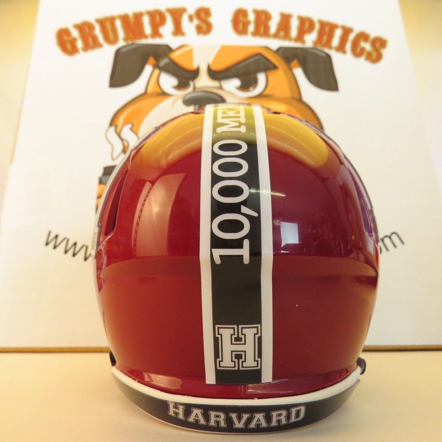 Harvard University Custom Mini Helmet Concept Crimson