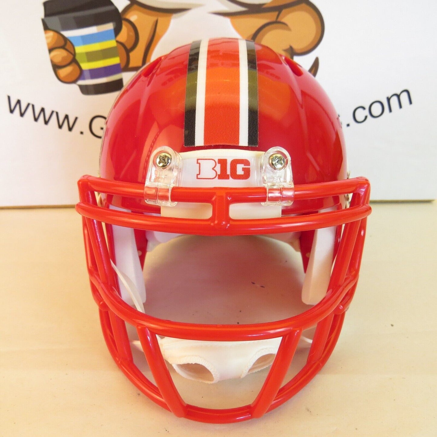 "The" Ohio State Buckeyes Custom Mini Helmet bright red alternate