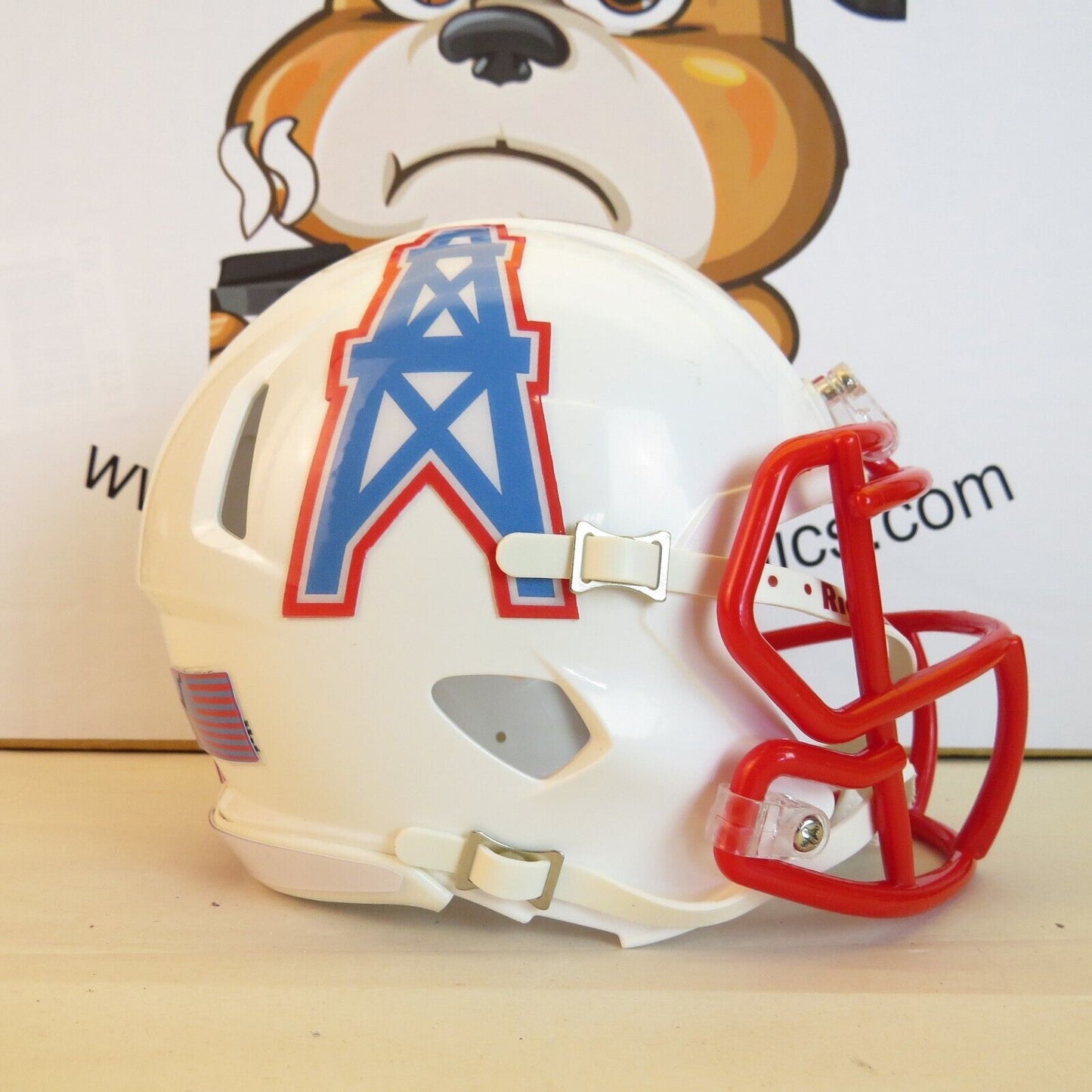 Houston Oilers Custom Mini Helmet Red Mask