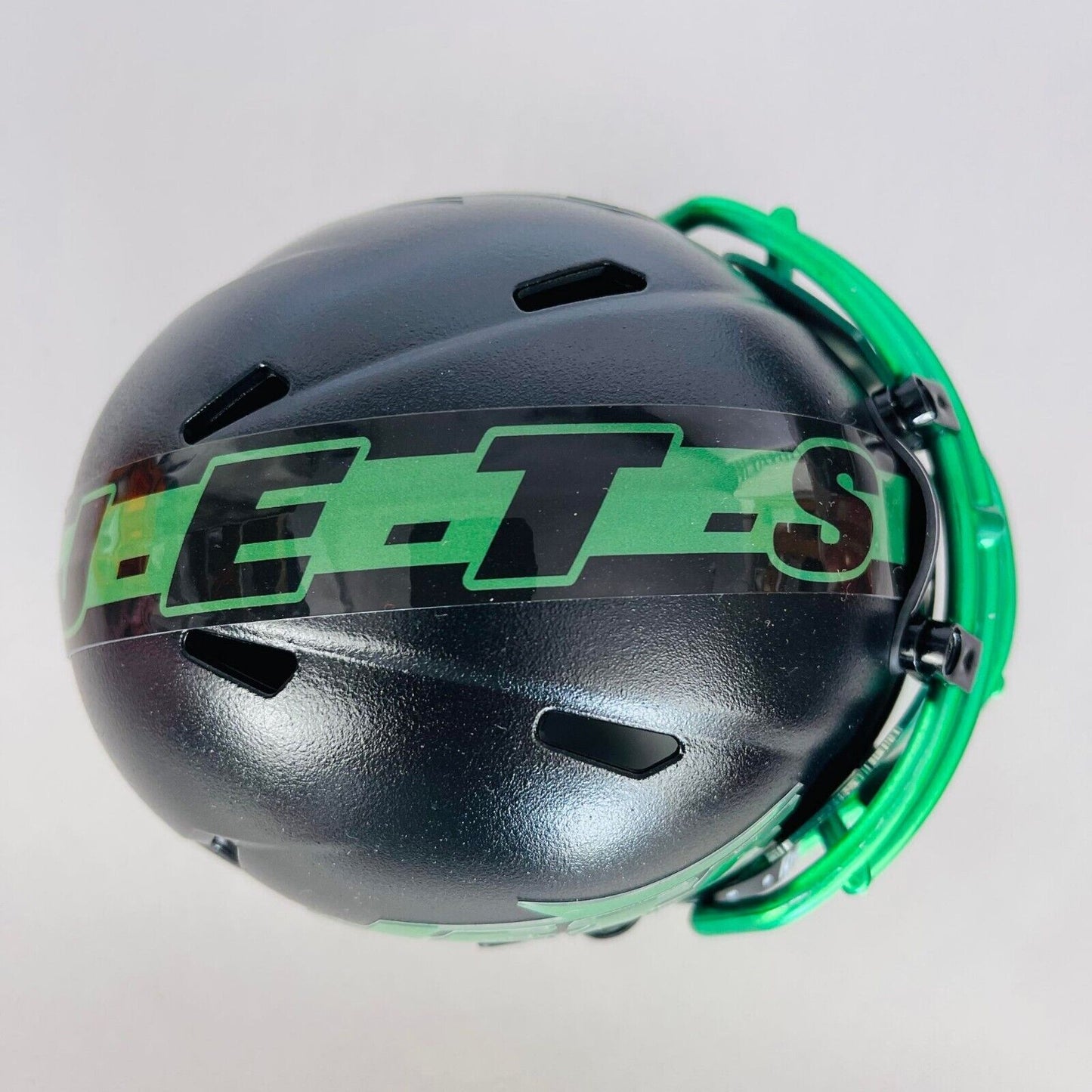 New York Jets Custom Painted Mini Helmet - Black Ballistic Style