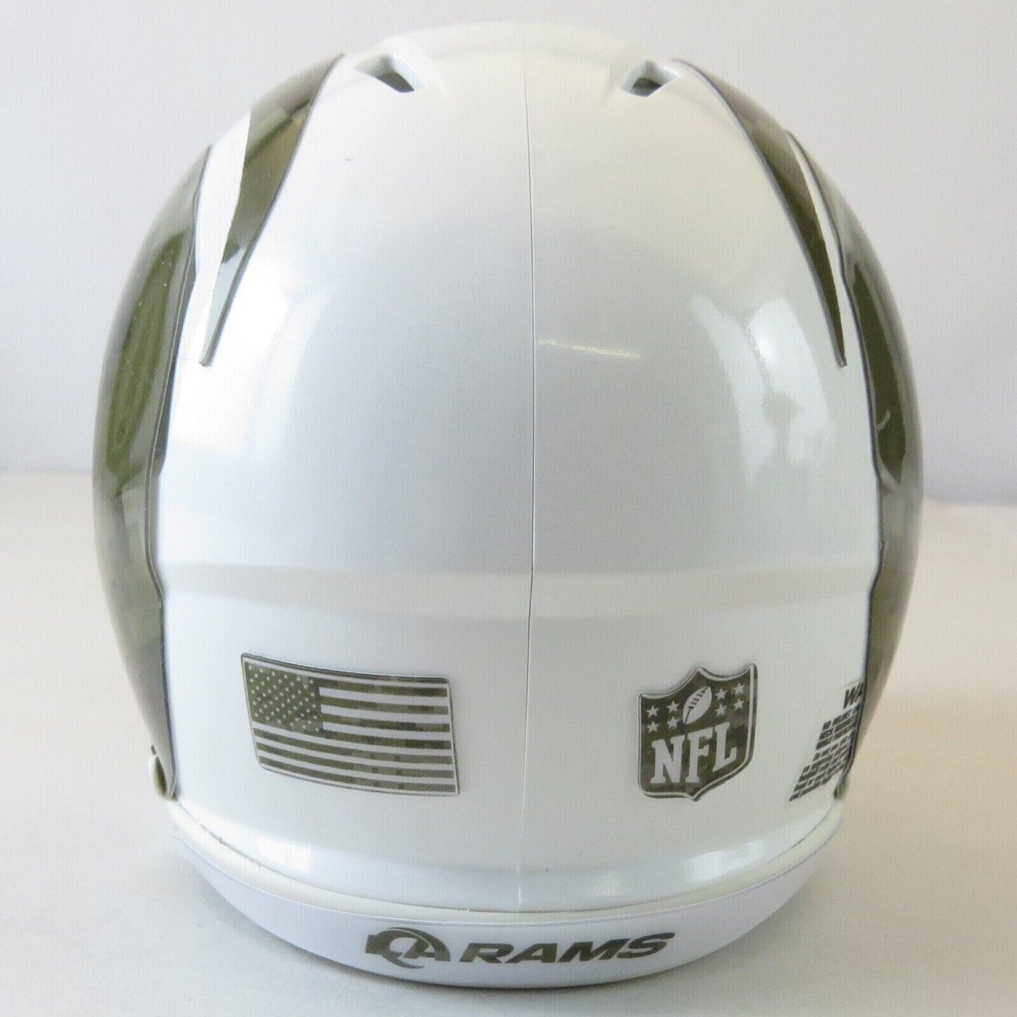 Los Angeles Rams Custom Mini Helmet STS Salute to Service Themed White