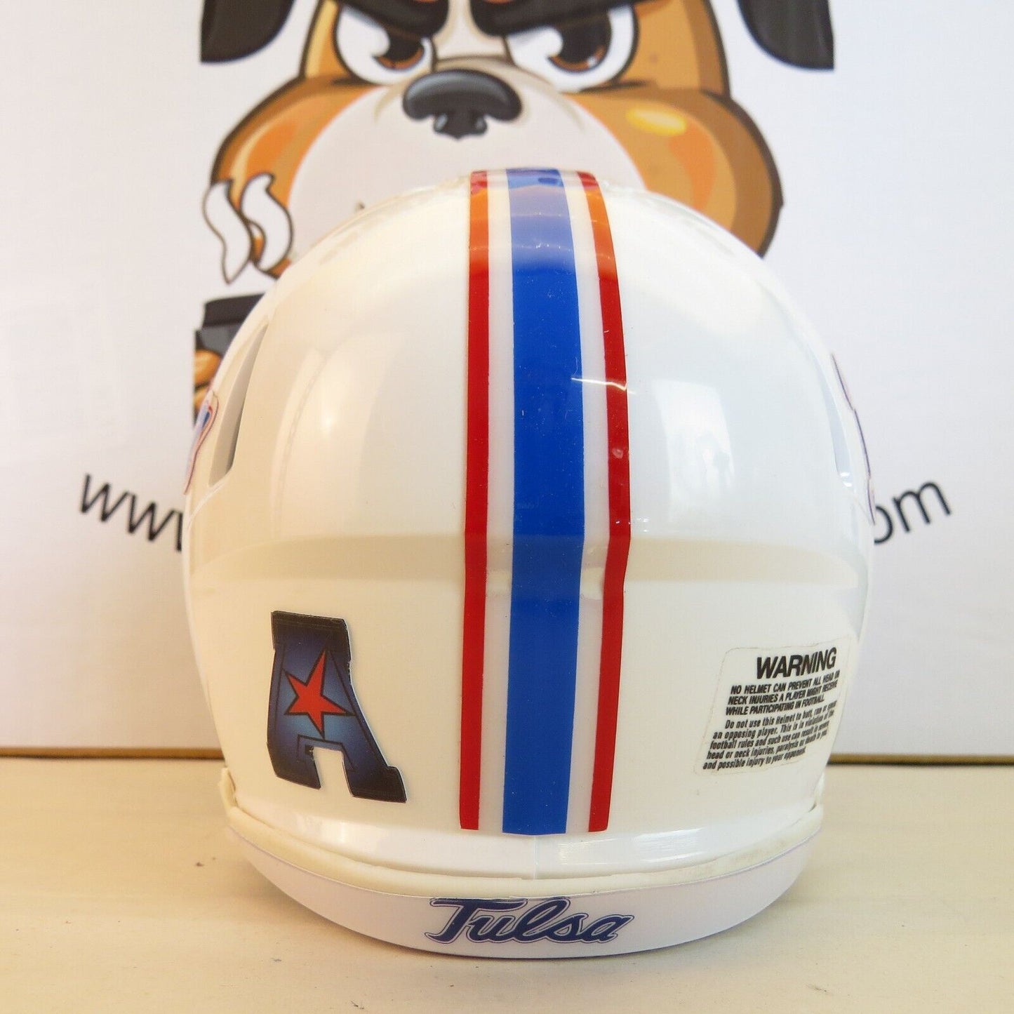 Tulsa Golden Hurricane Custom Mini Helmet White