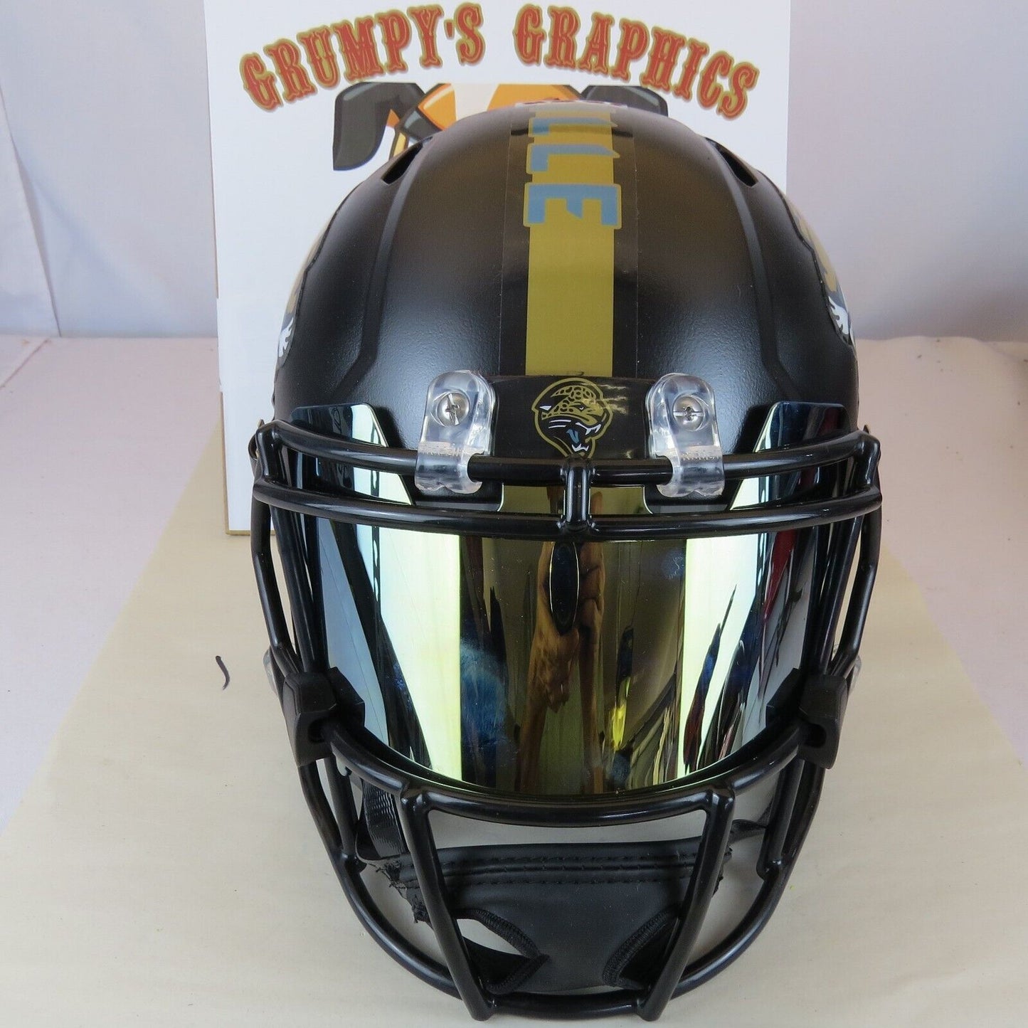 Jacksonville Jaguars Custom full size replica Helmet Ballistic Black Matte