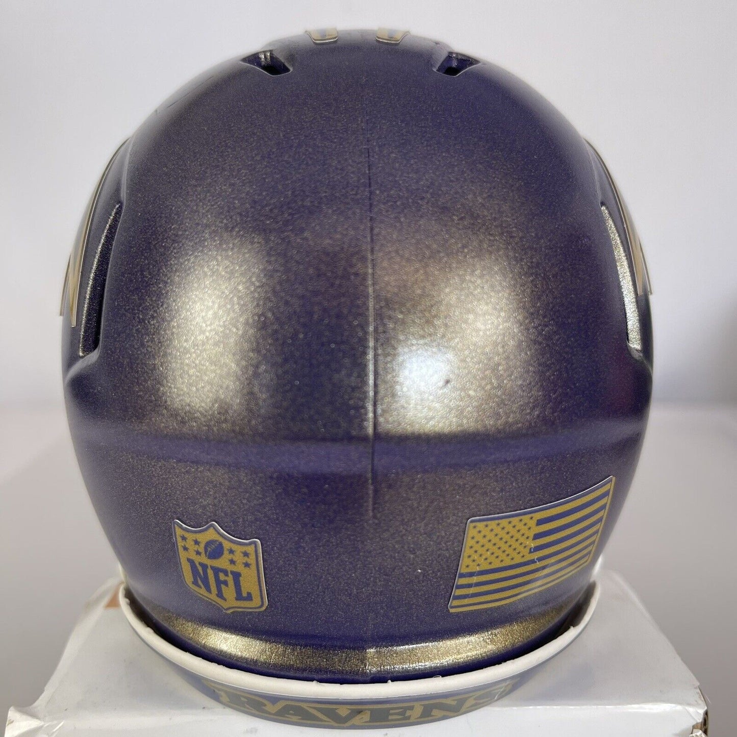 Baltimore Ravens Custom Mini Helmet - Purple/Gold distressed