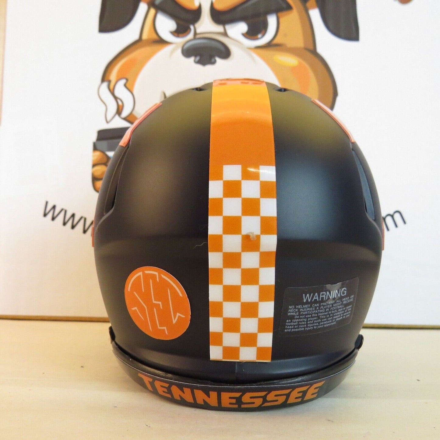 Tennessee Vos Custom Mini Helmet Black Satin