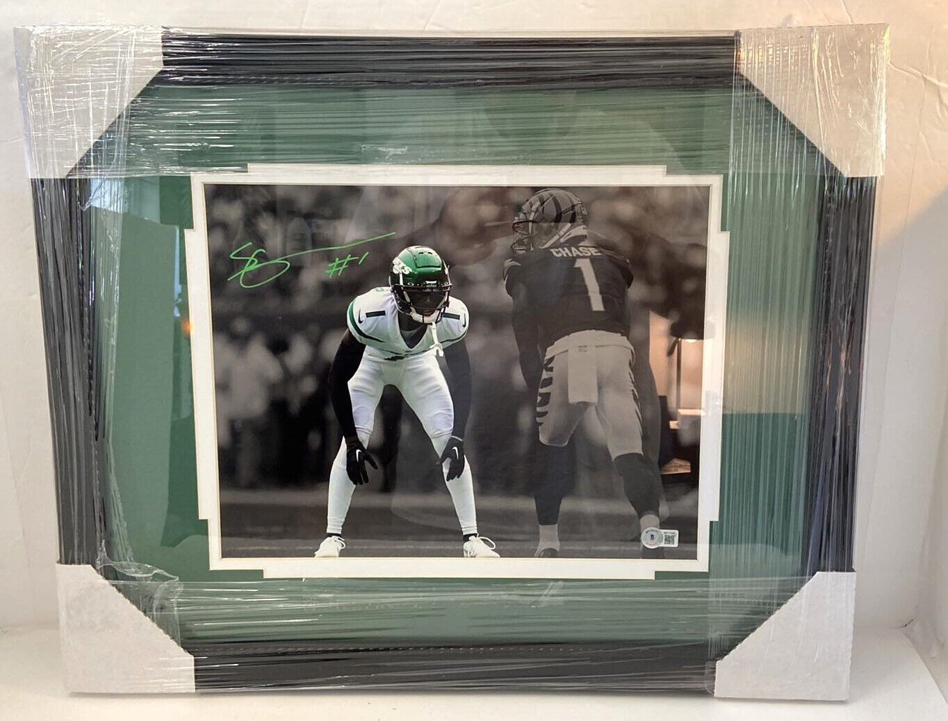 Sauce Gardner Signed Framed 11x14 Photo New York Jets Beckett Certified