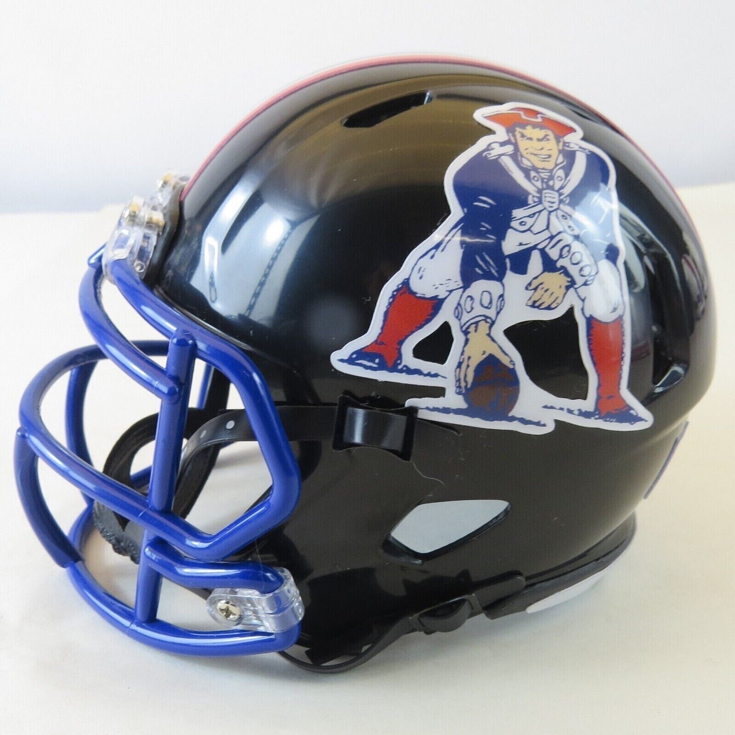 New England Patriots Custom Mini Helmet Alternate Throw back decals on Black