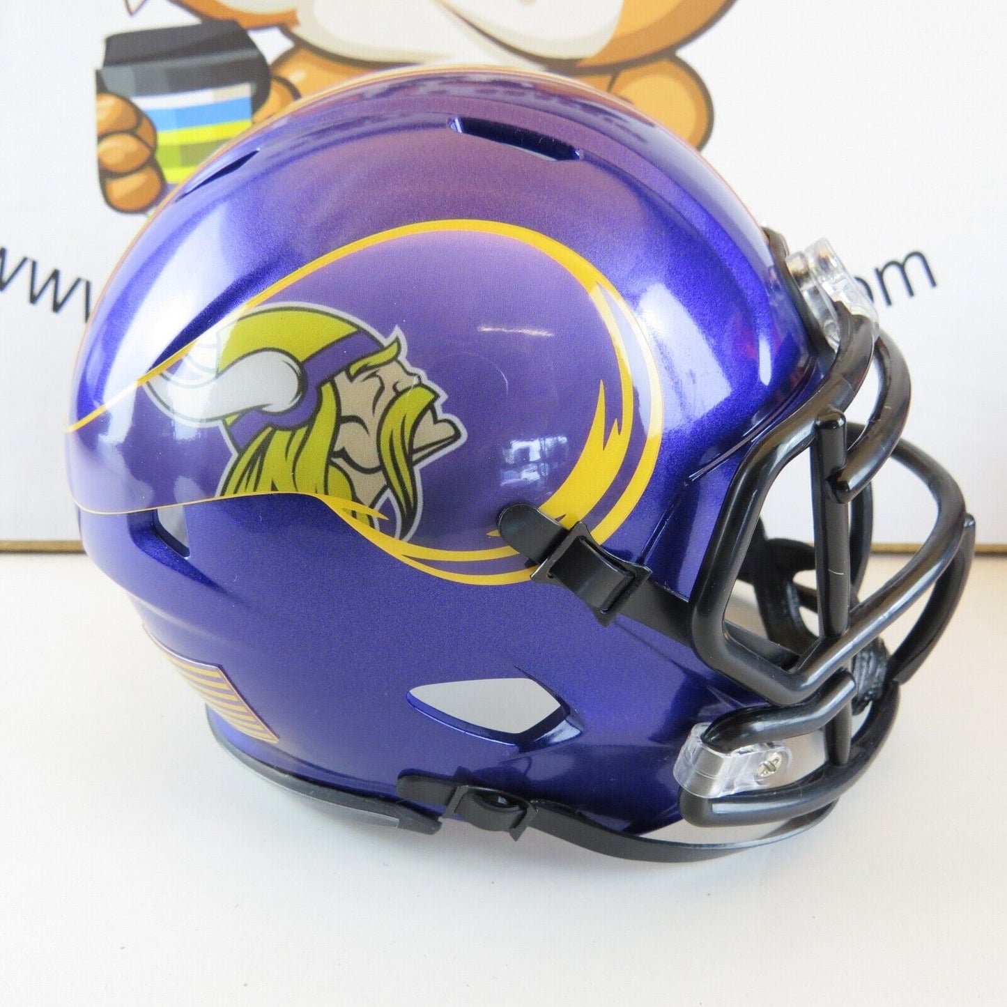 Minnesota Vikings Custom Mini Helmet Alternate decals on Purple