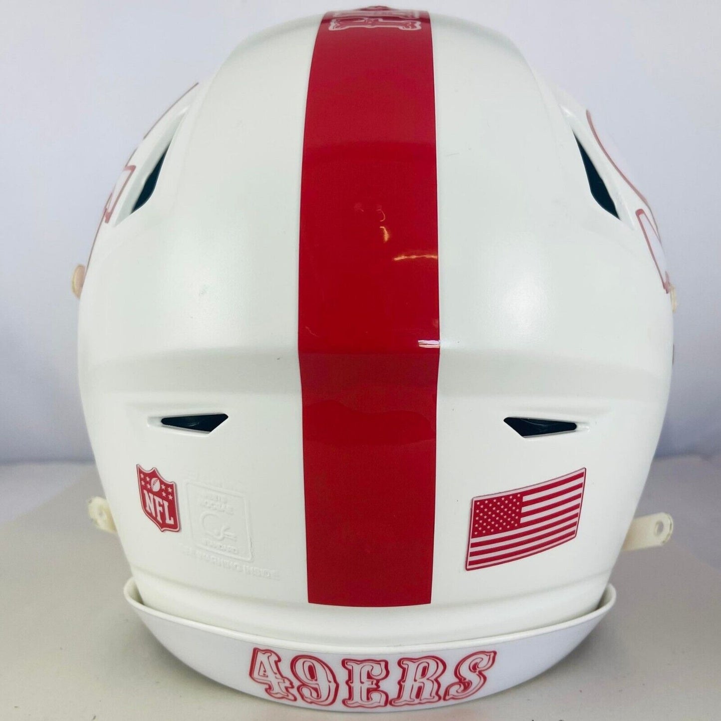 San Francisco 49er Custom Speedflex Helmet White Glow in the Dark Visor