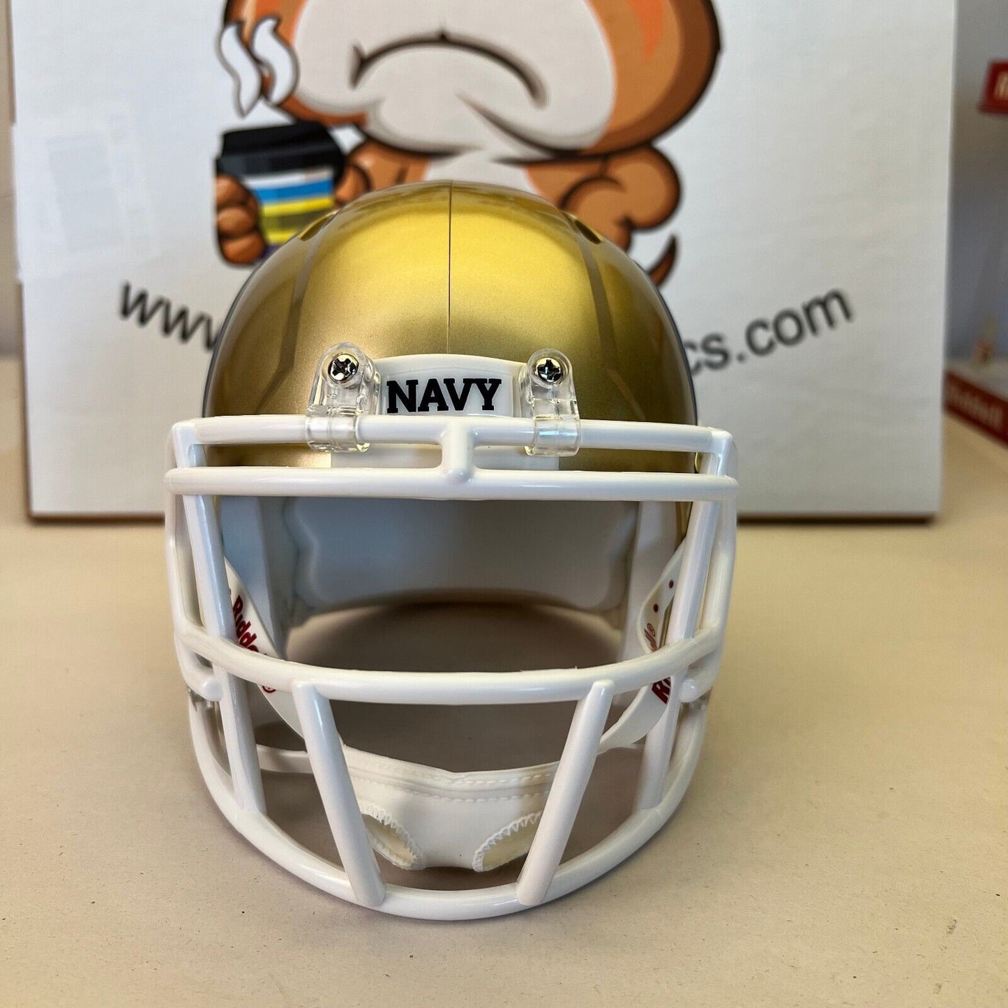 Navy Midshipmen Football custom mini alternate logo Gold