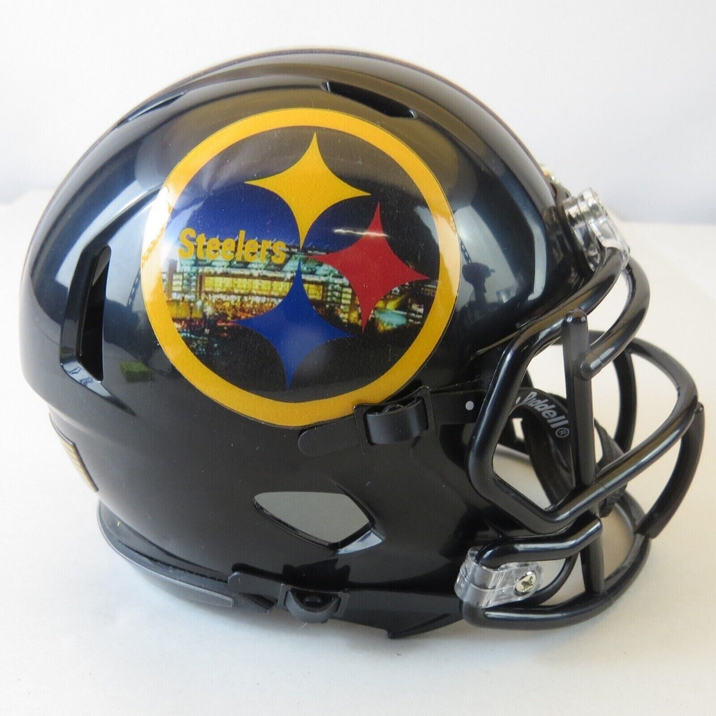 Pittsburgh Steelers Custom Mini Helmet Alternate decals on Black