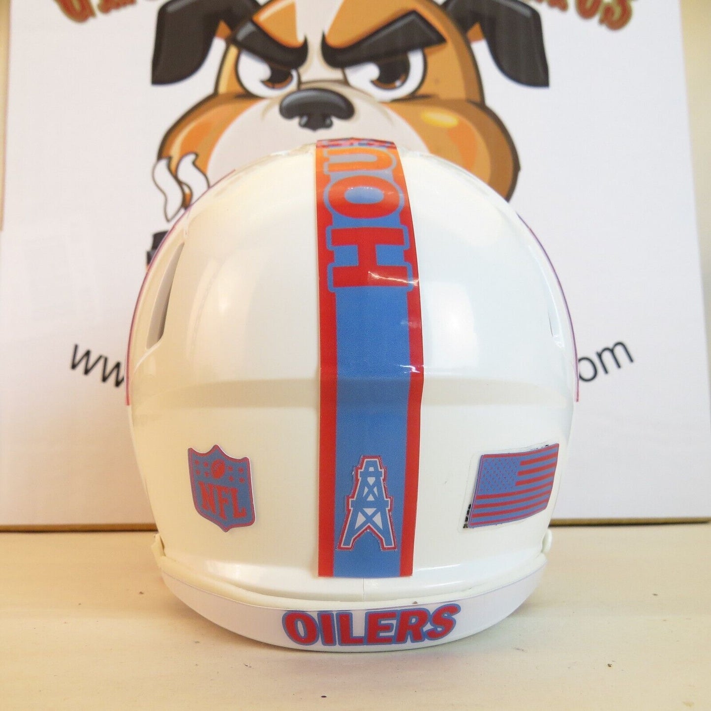 Houston Oilers Custom Mini Helmet Red Mask