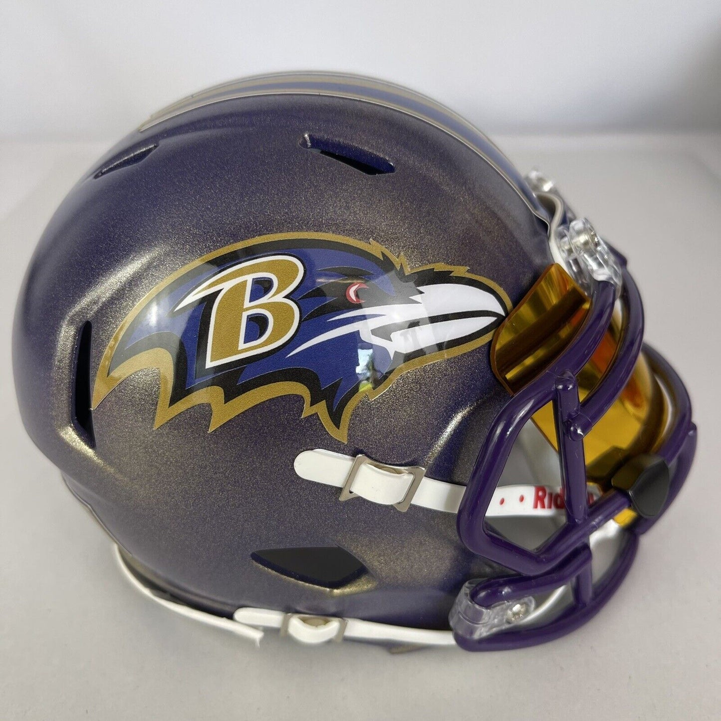 Baltimore Ravens Custom Mini Helmet - Purple/Gold distressed