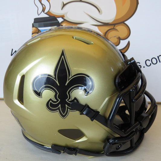 New Orleans Saints Custom Mini Helmet Gold Black Trim