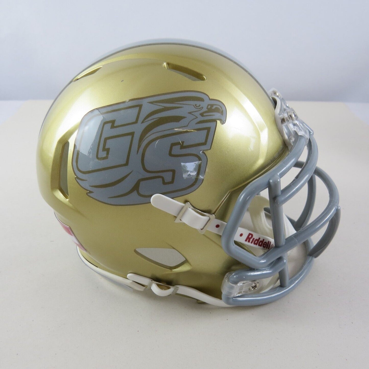 Georgia Southern Eagles Custom Mini Helmet Gold with throw back logo