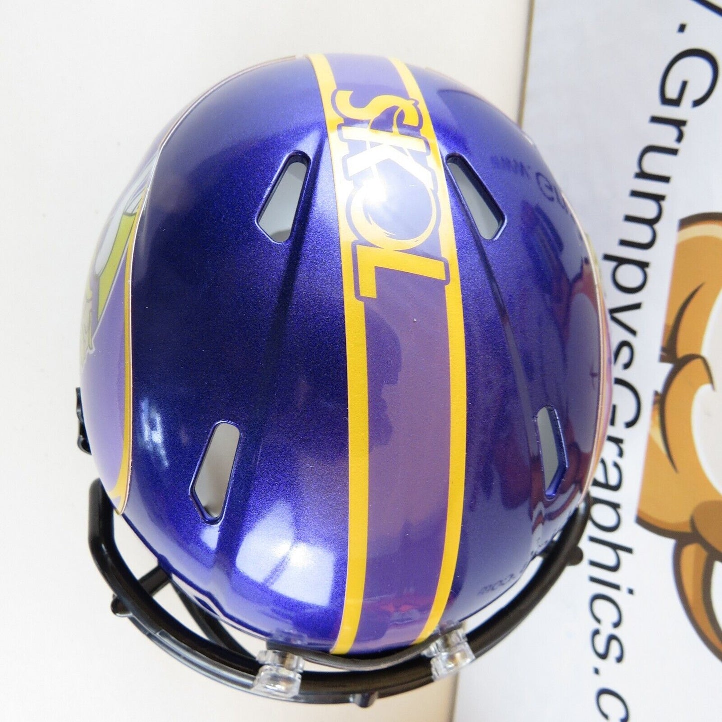 Minnesota Vikings Custom Mini Helmet Alternate decals on Purple