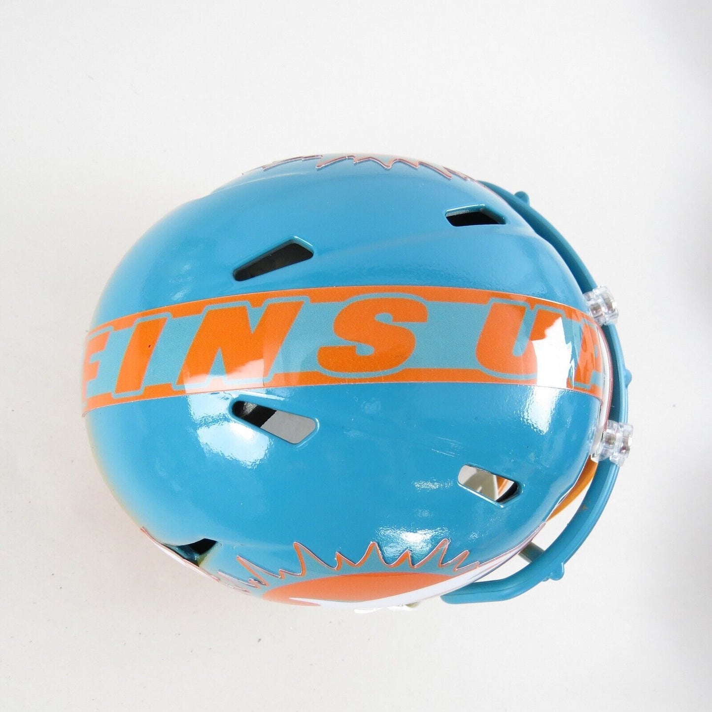 Miami Dolphins Custom painted mini helmet Blue and orange