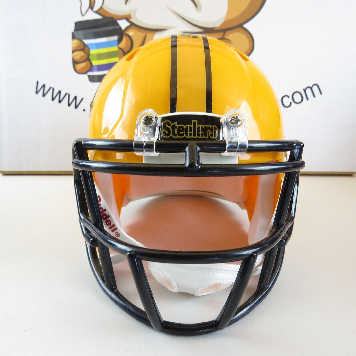 Pittsburgh Steelers Custom Mini Helmet Alternate decals on Yellow