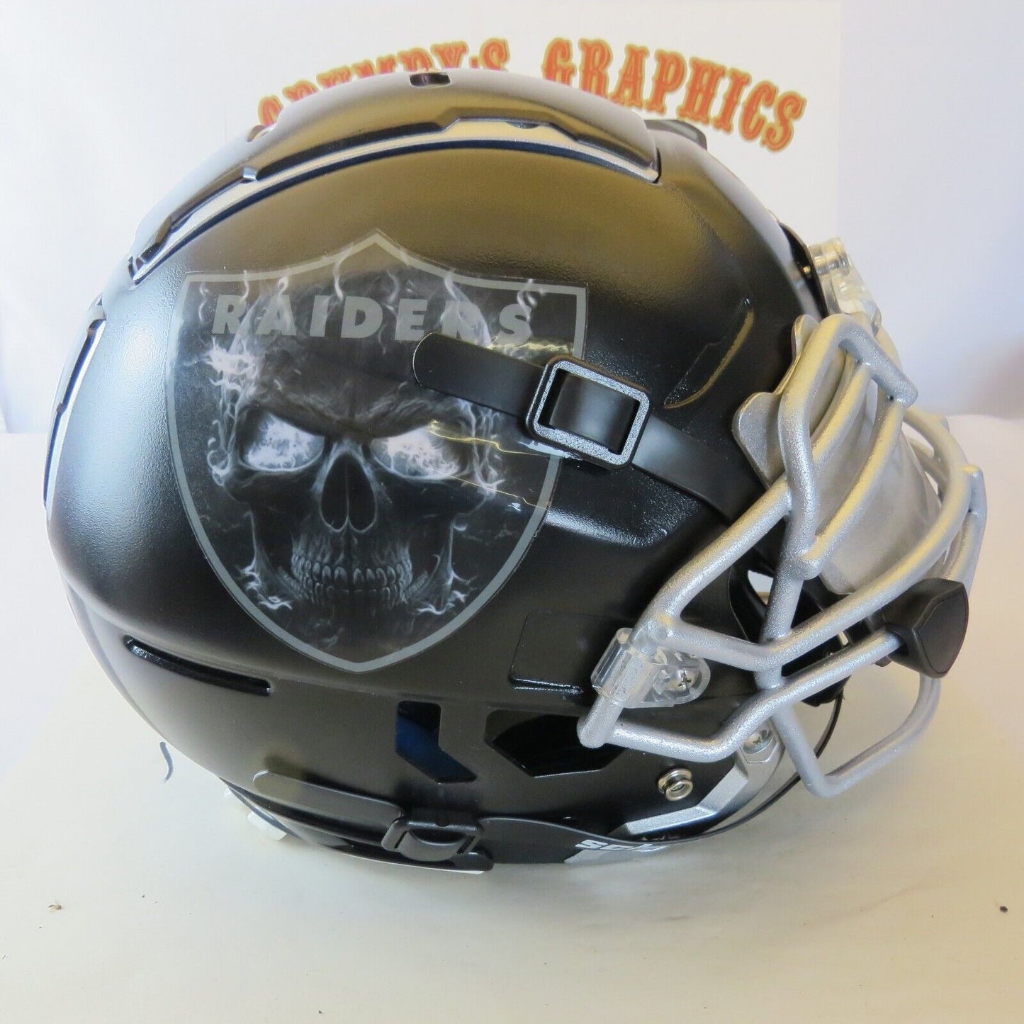 Las Vegas Raiders custom full size Schutt F7 Ballistic Black