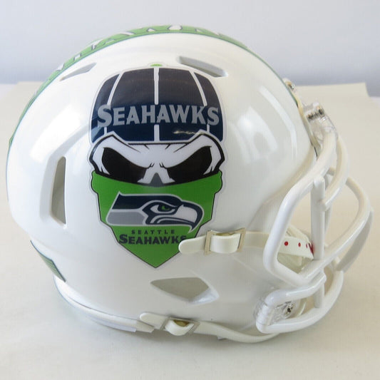 Seattle Seahawks Custom Mini Helmet Alternate decals on White