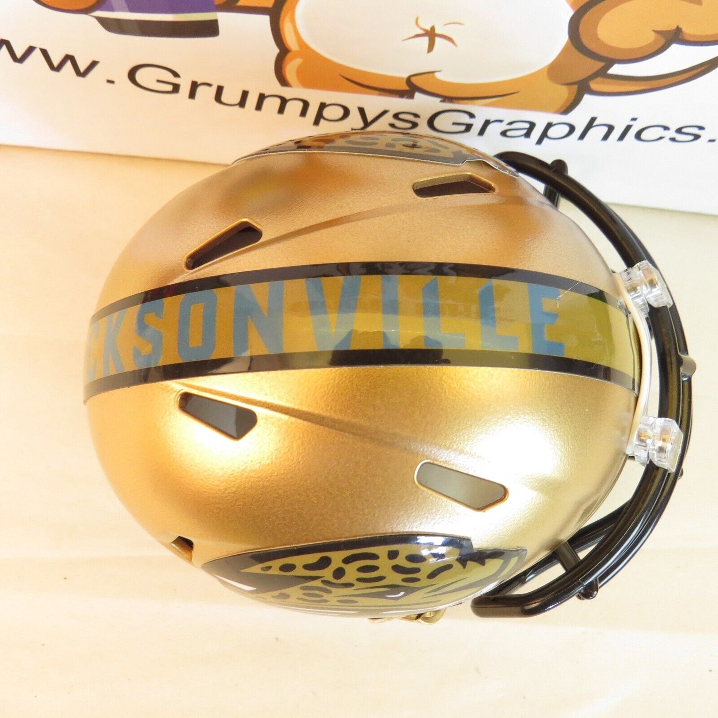 Jacksonville Jaguars  Custom Mini Helmet Painted Gold