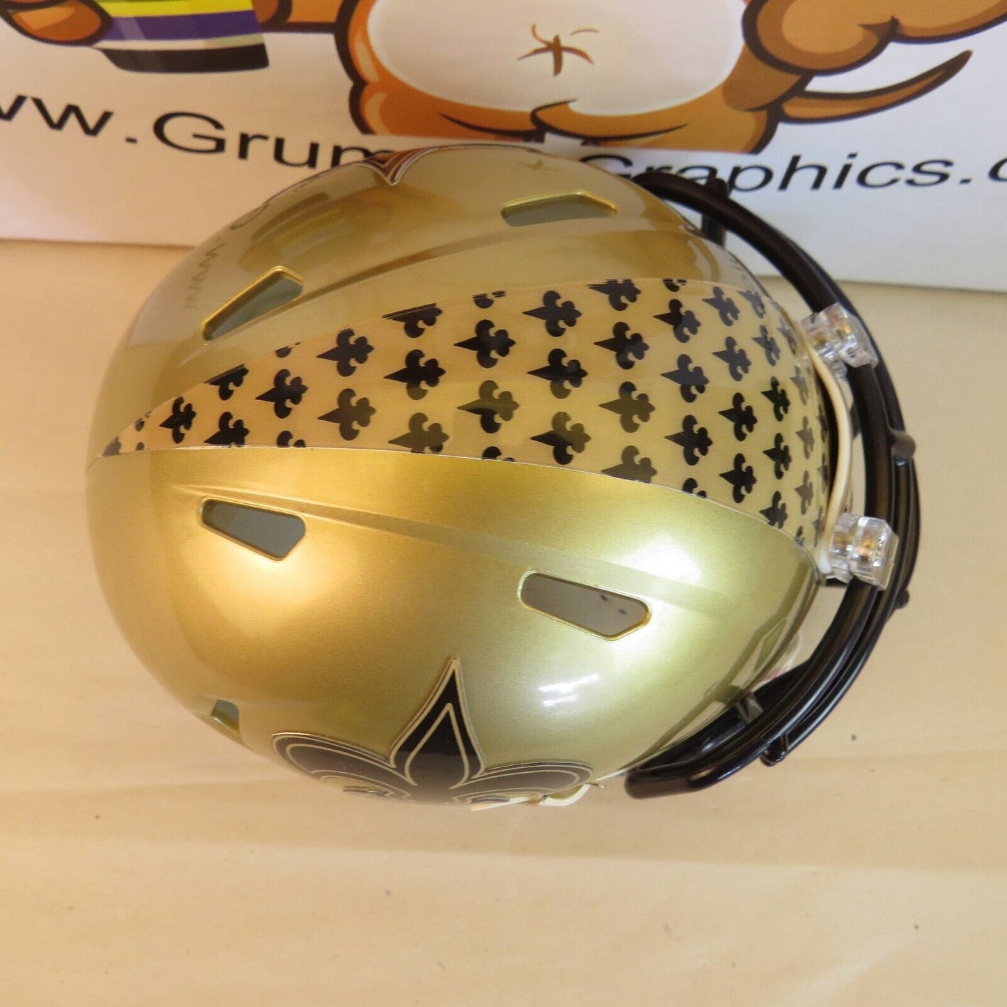 New Orleans Saints Custom Mini Helmet Gold