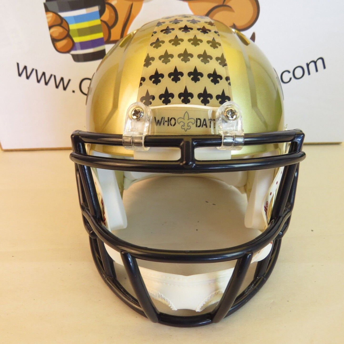 New Orleans Saints Custom Mini Helmet Gold