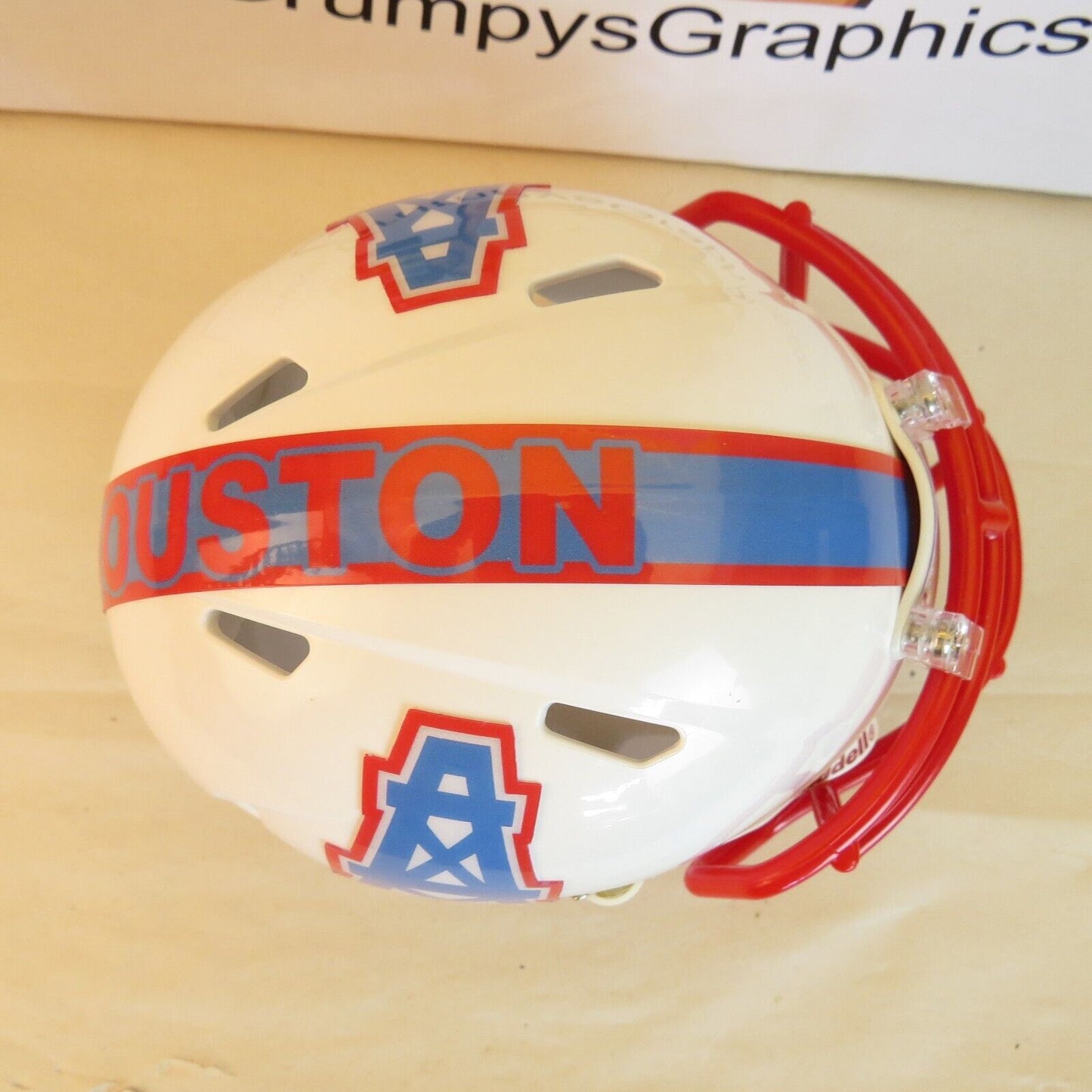 Houston Oilers Custom Mini Helmet Red Mask