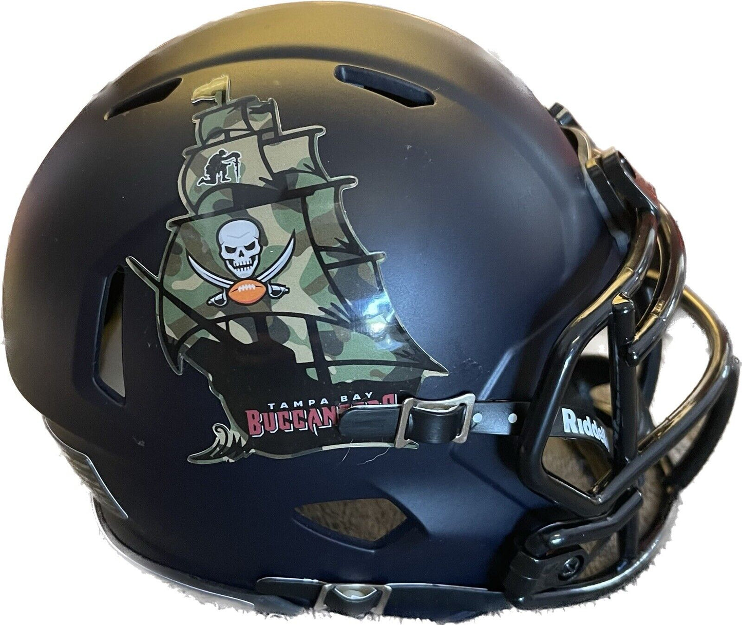 Tampa Bay Buccaneers  boat Custom Mini Helmet STS Salute to Service Themed Black