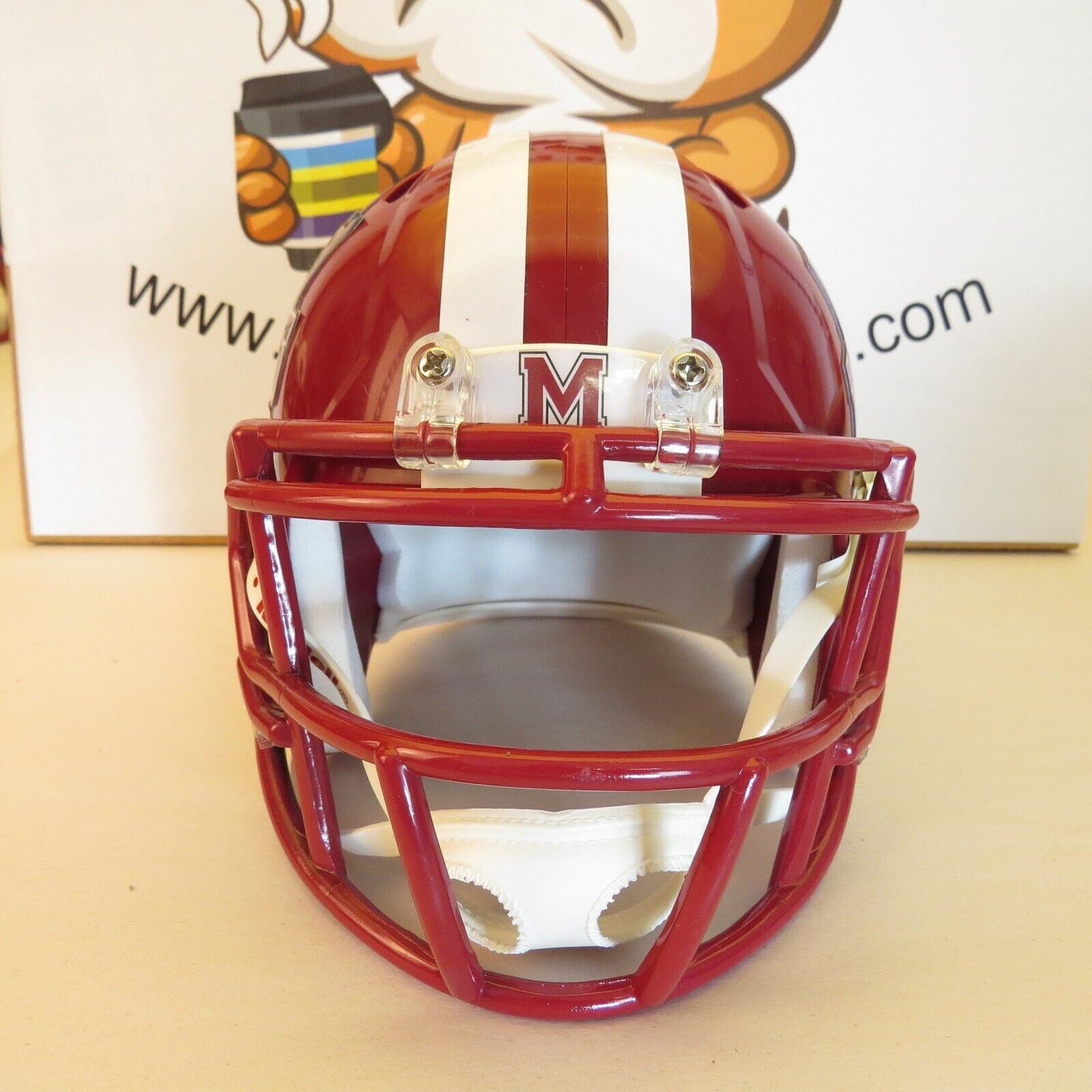 University of Massachusette UMass Minutemen Custom Mini Helmet Crimson