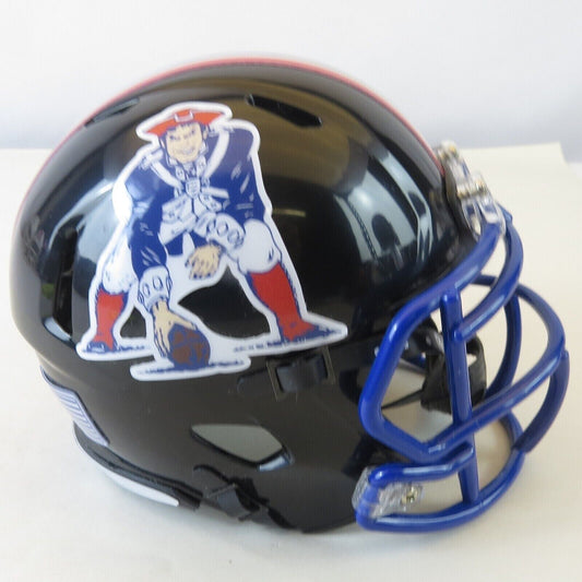 New England Patriots Custom Mini Helmet Alternate Throw back decals on Black