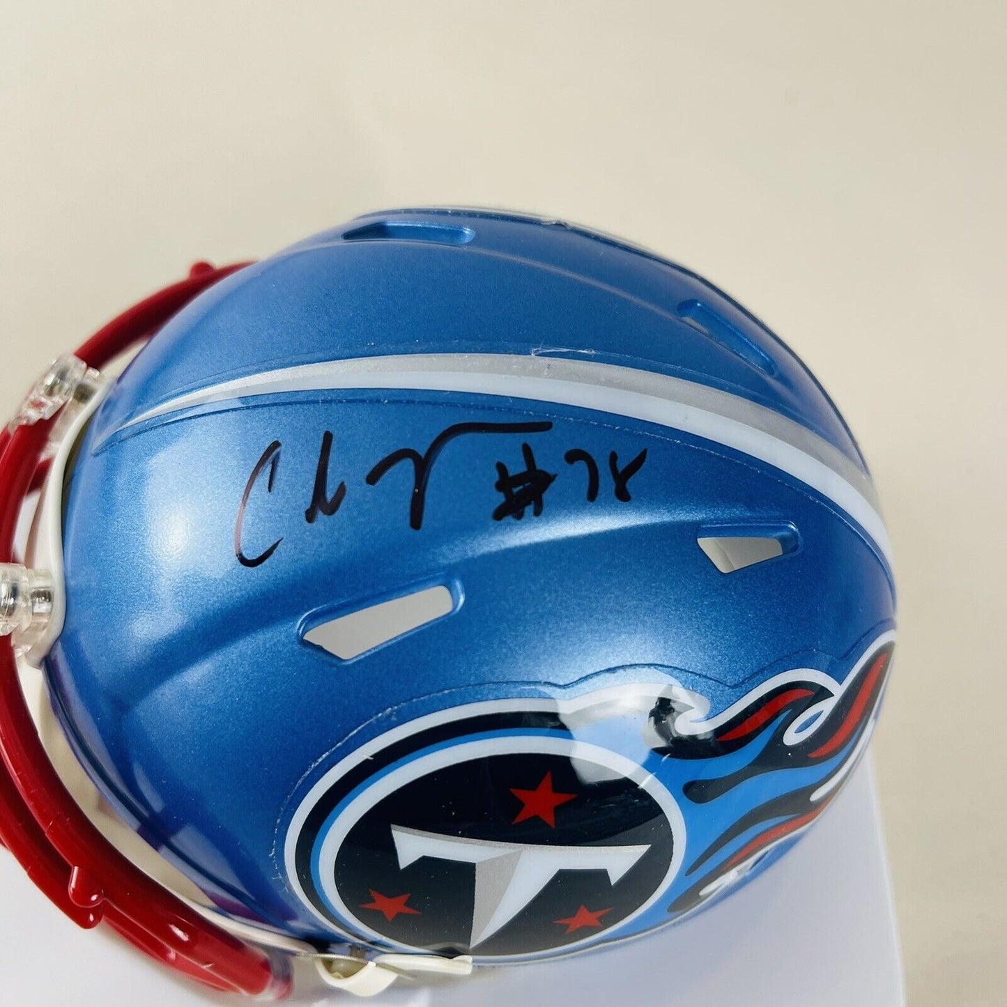 Chris Johnson Tennessee Titans Signed Flash Mini Helmet JSA Cert CJ2K