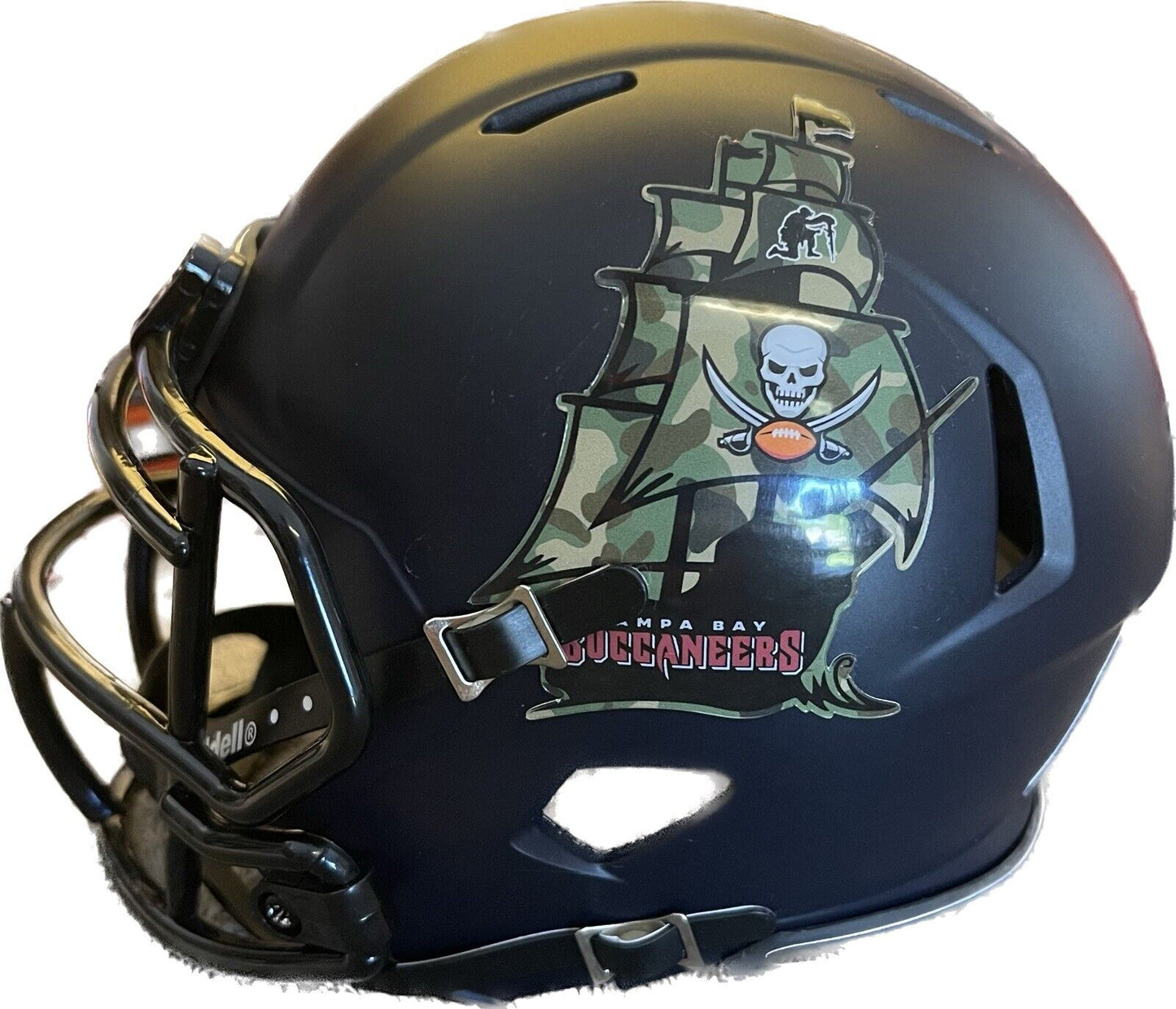 Tampa Bay Buccaneers  boat Custom Mini Helmet STS Salute to Service Themed Black