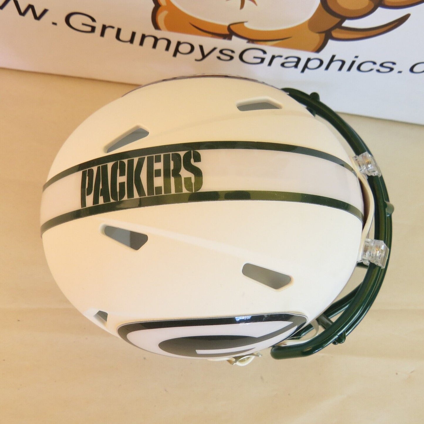 Green Bay Packers Custom Mini Helmet White