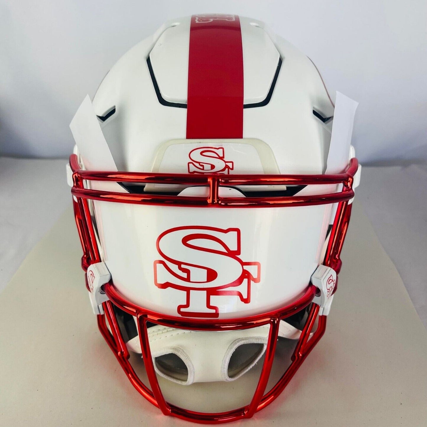 San Francisco 49er Custom Speedflex Helmet White Glow in the Dark Visor