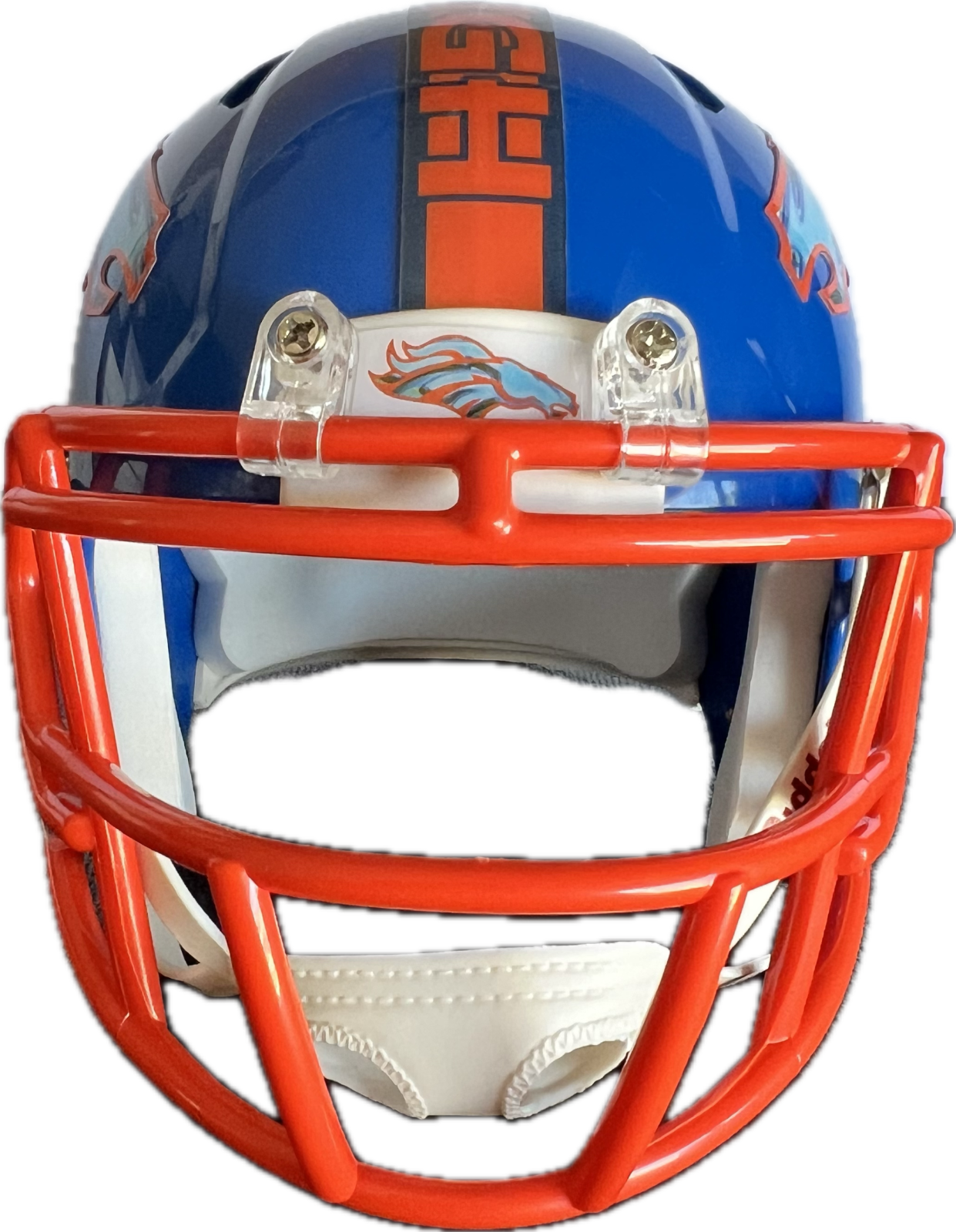 Denver Broncos Custom Mini Helmet Blue