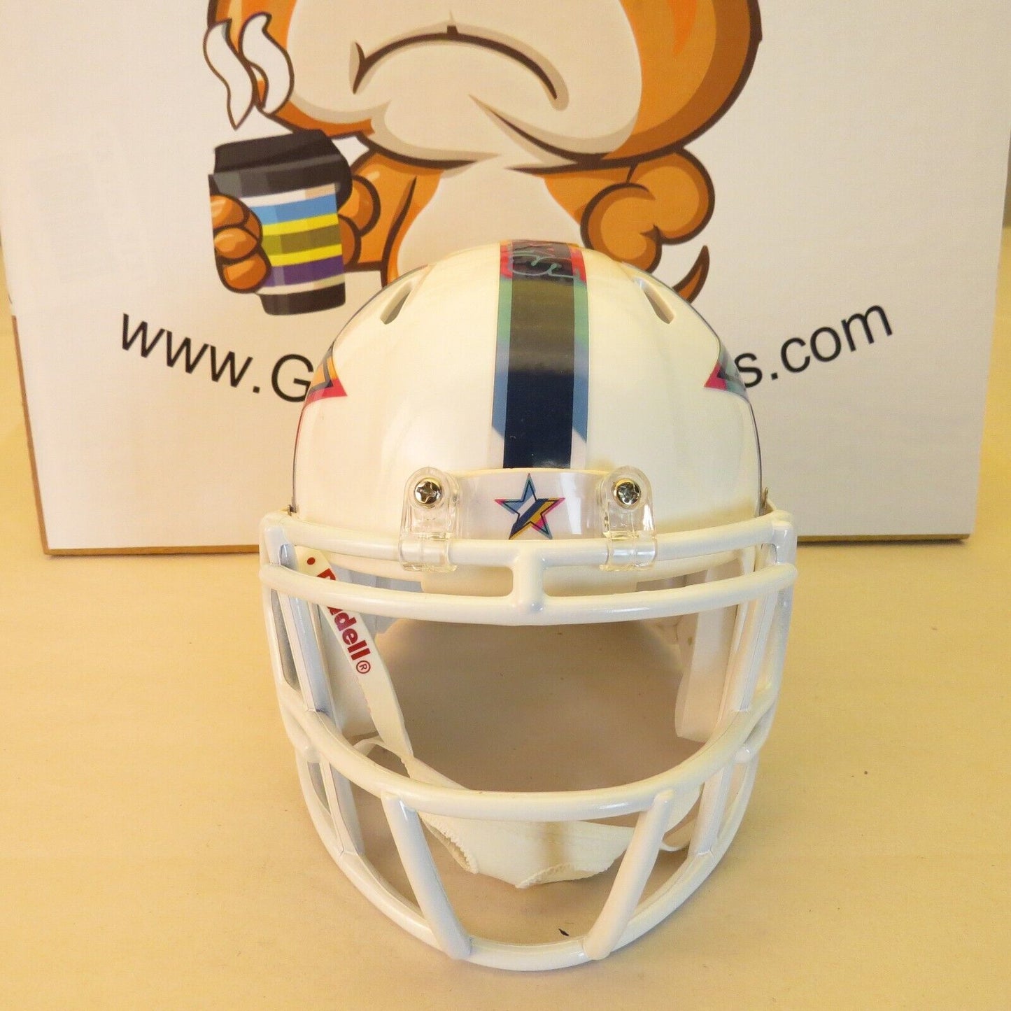 Dallas Cowboys Custom Mini Helmet Crucial Catch Themed White