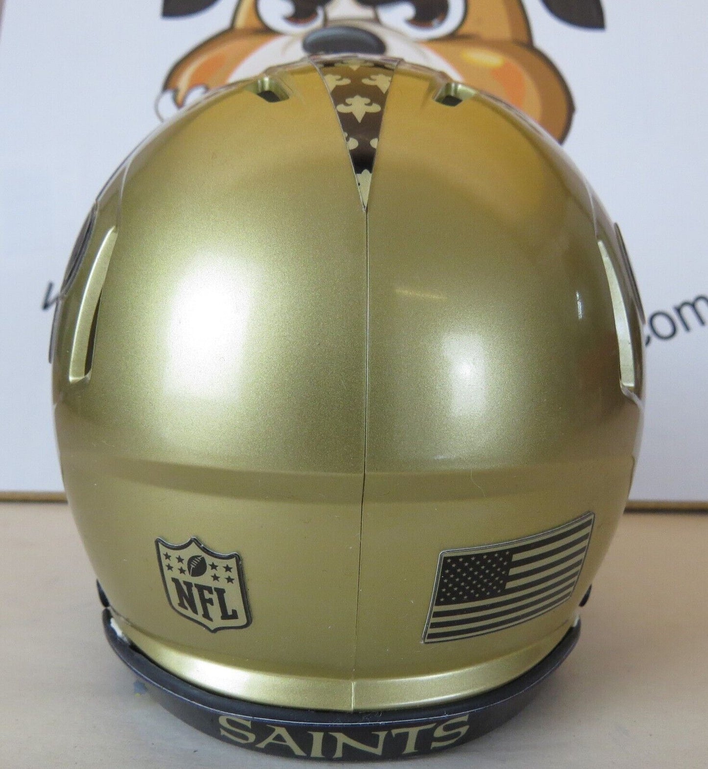 New Orleans Saints Custom Mini Helmet Gold Black Trim