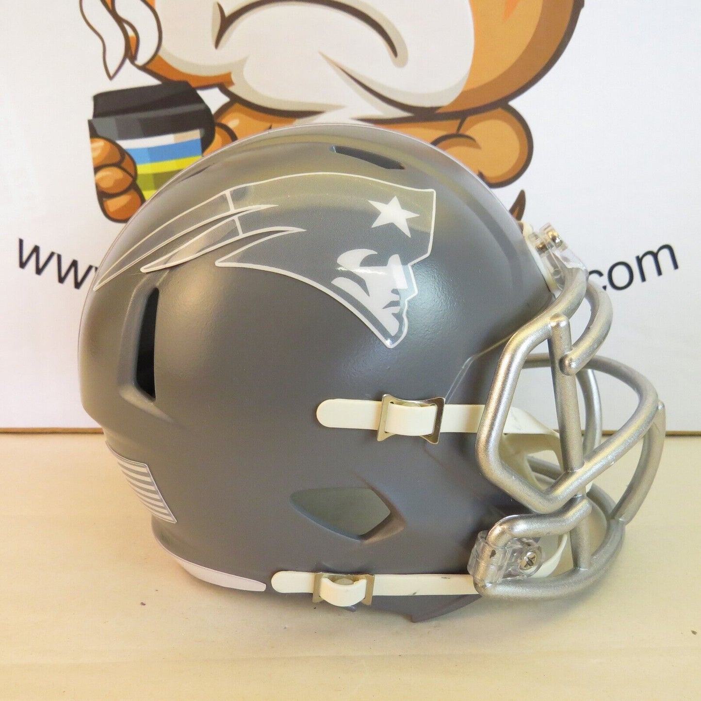 New England Patriots Custom Mini Helmet Battleship Gray Salute to Service STS