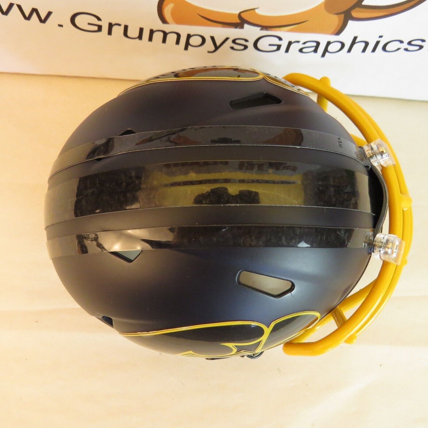 Iowa Hawkeyes Alternate Custom Mini Helmet Black Satin