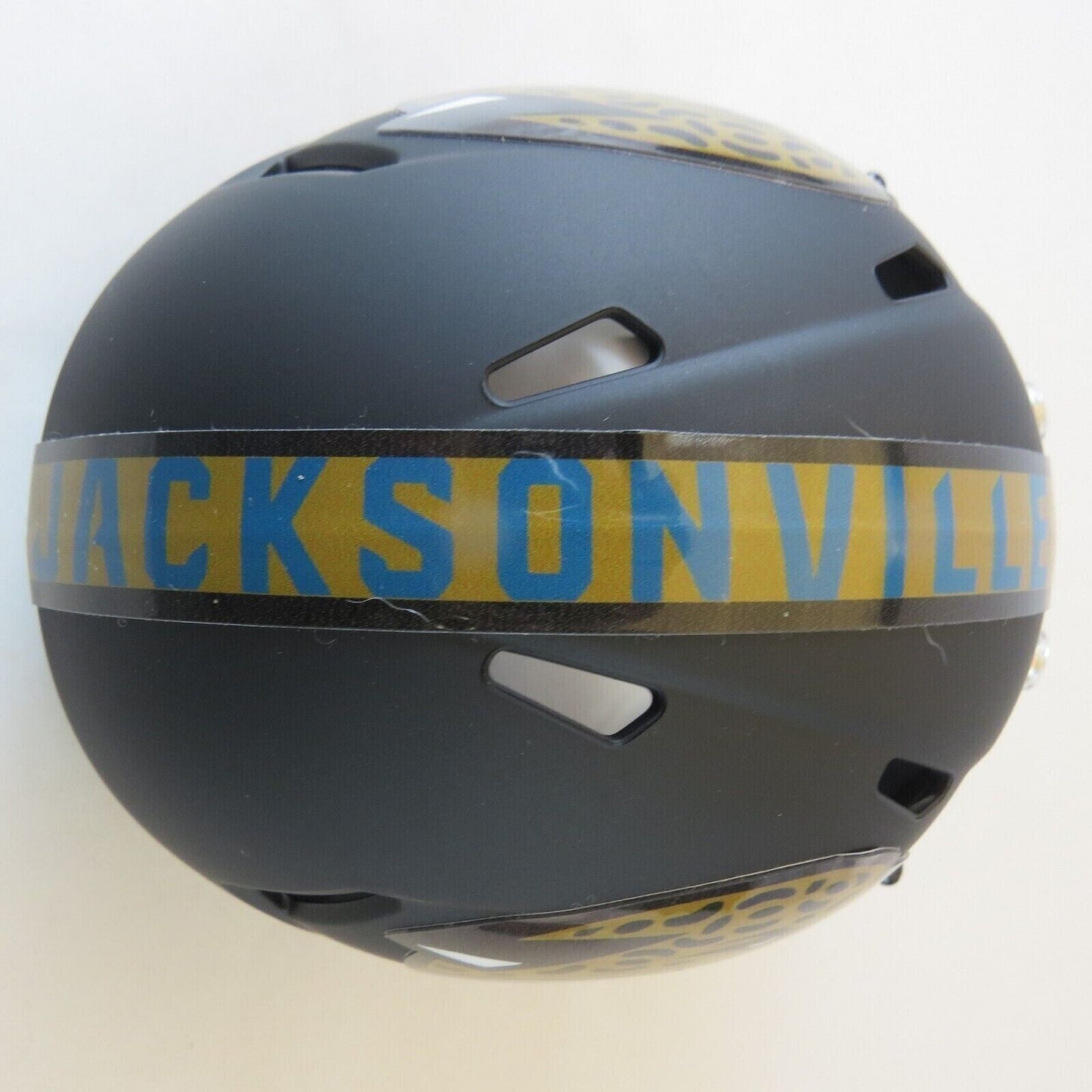 Jacksonville Jaguars Custom Mini Helmet Alternate decals on Matte Black