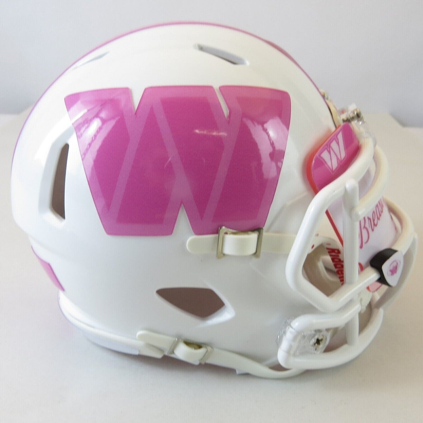 Washington Commanders Custom Mini Helmet BCA Breast Cancer Awareness White