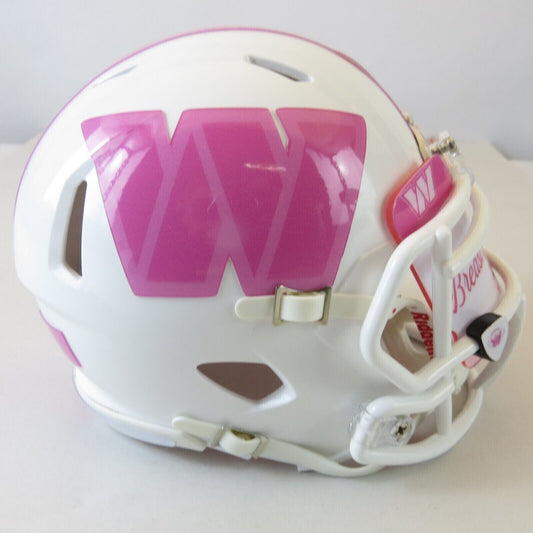 Washington Commanders Custom Mini Helmet BCA Breast Cancer Awareness White