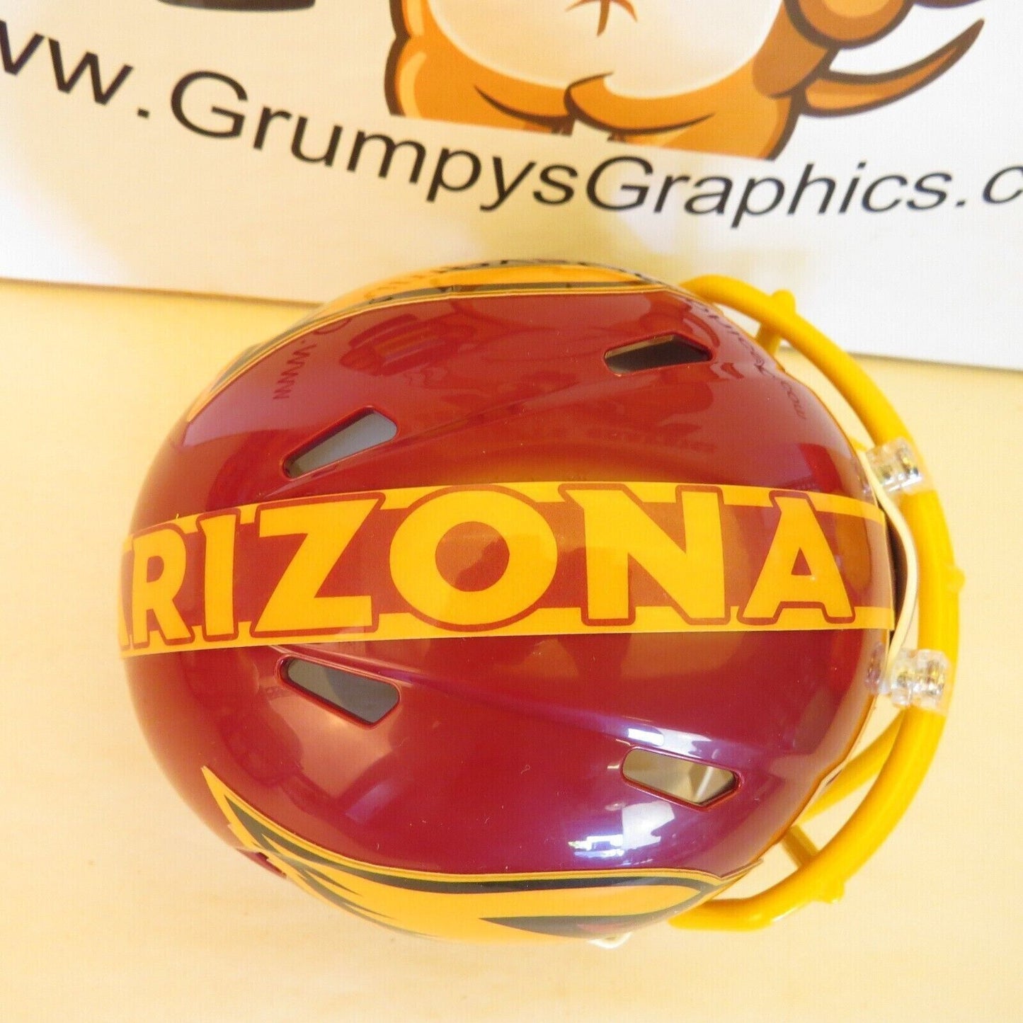 Arizona Cardinals Custom Mini Helmet Alternate design on red